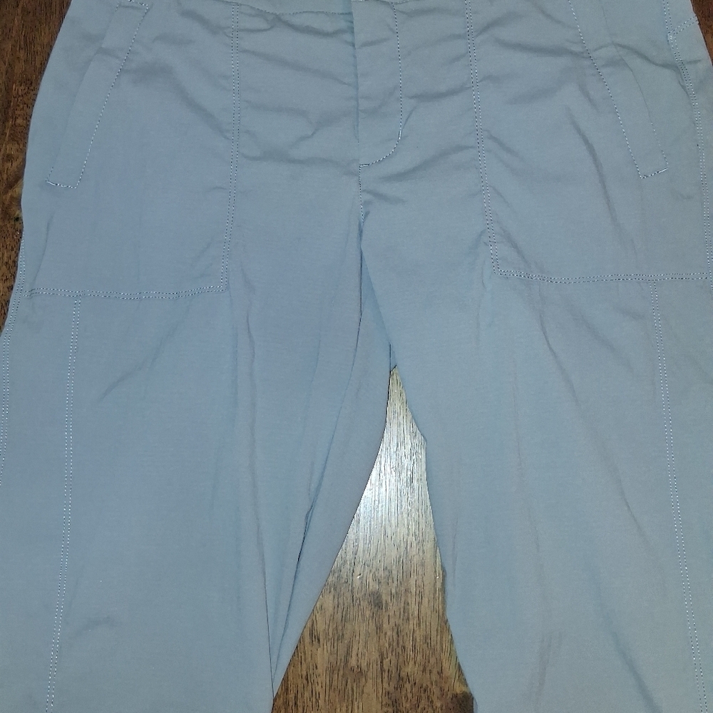 Athleta Trekkie Jogger 2.0 Pants Gray Beige UPF 50+ Rip Stop Gorp Core 10 - Picture 3 of 7
